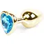 Анальна пробка Boss Of Toys Boss Series - Jewellery Gold Heart Plug Light Blue S, BS6400040, Золотий / Голубой - мініатюра 1