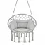 Крісло-гойдалка 4FIZJO Boho Dream 80 см з подушкою, підвісна, плетена Grey (P-5905973404532) - мініатюра 1