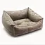 Лежак для кошек и собак Zoo-hunt Челси коричневый №2 40х50х19 см - миниатюра 1