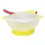 Тарілка на присосці прозора MGZ-0100(Yellow) з термоложкою та кришкою - миниатюра 2