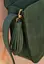 Шкіряна жіноча бохо-сумка Лілу зелена Crazy Horse - мініатюра 10