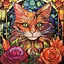 Алмазная мозаика Strateg ПРЕМИУМ Кот с изумрудными глазами размером 30х30 не полная выкладка (DEEX16303) - миниатюра 1