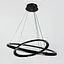 Современная подвесная люстра с двумя черными кольцами Ø 80+60 см Line F | Ст. MJ341-800+600 BK - миниатюра 6