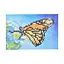 Алмазна мозаїка "Метелик на квітці" YAB28657 без підрамника, не повна викладка 10х15 см - миниатюра 1