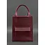 Шкіряна жіноча сумка шоппер Бетсі з кишенею бордова - мініатюра 1