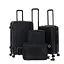 Набор чемоданов 4в1 пластик с кодовым замком и телескопической ручкой черный (635) - миниатюра 1