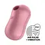 Вакуумний стимулятор клітора з вібрацією Satisfyer Cotton рожевий - мініатюра 7