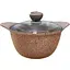 Каструля зі скляною кришкою O.M.S. Collection 3120 з гранітним покриттям 20 см 2.8 л Коричневий (Туреччина) - мініатюра 1