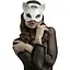 Маска кошечки Feral Feelings - Catwoman Mask, натуральная кожа, белая - миниатюра 1