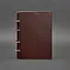 Шкіряний блокнот на кільцях (софт-бук) 9.0 з твердою бордовою обкладинкою - мініатюра 6