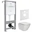 Комплект инсталляция 4 в 1 Volle Master Evo 212010 + унитаз Roca Gap Clean Rim A34H470000 с сидением Soft Close Slim, Белый - миниатюра 1