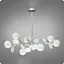 Люстра подвесная 517 Dlight на 9 ламп Хром-Белый (01669) - миниатюра 1