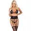Комплект Kissable Suspender Set S/M чорний - мініатюра 1