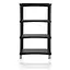 Стелаж пластиковий FUTURO 80x40x137h з регульованими полицями 4 шт чорний - мініатюра 1