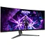 TFT 34" AOC AG346UCD, QD-OLED, UWQHD, 175Гц, 0,03мс, вигнутий, HDMIx2, DP, USB-hub, HAS, чорно-сірий - миниатюра 7