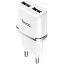 Зарядний пристрій на 2 виходи Usb Hoco C12 блок адаптер білий 6957531047759 - мініатюра 1