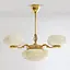 Светодиодная люстра Пион 5020 (Золотая) на 3+1 плафон - миниатюра 1