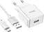 Универсальная зарядка для телефона Hoco C106A Leisur 10,5 Вт/2,1 А кабель MicroUSB 1 порт USB блок питания с проводом Белый - миниатюра 4