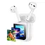 Бездротові навушники Hoco EW80 Magnificent true wireless touch screen BT headset, BT5.4, 30mAh, 300mAh, 4h, white - мініатюра 2