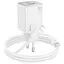 СЗУ Hoco N41 Almighty PD20W+QC3.0 (1USB-A/1C) + кабель Type-C to Lightning White - миниатюра 3