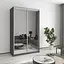 Шафа-купе дводверна MebelStar Стандарт AL 2 Дзеркала 130x60x210 см Антрацит (MBS-2525) - мініатюра 1