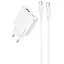 МЗП Hoco C142A Direct PD20W+QC3.0 (1USB-A/1C) + кабель Type-C to Type-C White - мініатюра 1