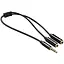 Аудіо кабель-адаптер Ugreen AV141 3.5 мм Male to 2 Female Audio Cable ABC Case чорний (30620) - мініатюра 1