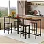 Барний стіл та 2 барні стільці Costway Hoobro в стилі Loft - мініатюра 9