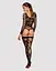 Бодістокінг Obsessive Bodystocking G320 панчохи боді декор у вигляді ліній S/M/L - мініатюра 4