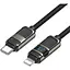 Кабель Hoco U137 Line PD charging data cable with display iP Чорний - мініатюра 1