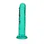 Фалоімітатор RealRock Crystal Clear Realistic Dildo 6'' 14.5 см зелений - мініатюра 3