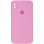 Чехол Epik Silicone Case Square Full Camera Protective AA для Apple iPhone X/XS 5.8 Розовый/Light pink - миниатюра 1