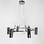 Подвесная серебряная люстра ZION на 6 спотов Line.F MJ 129/6 CH - миниатюра 1