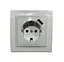 Розетка одинарна із заземленням + USB біла 16А Lumano COMFORT - мініатюра 1
