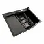 Кухонная мойка CM 65x50 R PVD черная Platinum Handmade (круглый сифон 3.0/0.8), Черный - миниатюра 2