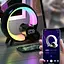 Настільна смарт лампа-нічник з бездротовою зарядкою та Bluetooth-колонкою G-Smart HM-2309 7в1 (Чорна) - мініатюра 3
