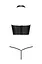 Комплект білизни з відкритими грудьми Passion GENEVIA Set WITH OPEN BRA XXL/XXXL black корсет стрінги - мініатюра 4