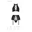 Комплект із еко-шкіри з імітацією шнурівки Passion Nancy Set black L/XL - мініатюра 5