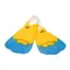 Короткі ласти для тренування в басейні Renvo Criz із закритою п'ятою жовтий блакитний розмір 27-29 (SF120-84 27-29) - мініатюра 5