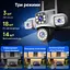 Вулична WiFi IPкамера Yoosee24-6K  12Мп  біло-чорна 3 незалежних об'єктиви поворотні - мініатюра 8