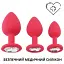 Набір анальних пробок I’MCUM Crystal Harmony Силіконові з кристалом 3 шт Червоний (IM-KGS201_set_red) - мініатюра 3