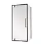 Душова кабіна без піддону Mixxus Premium Bevel SC01-90x90x195-TR Black прозоре скло 6 мм MI6864, Чорний матовий, Універсальна, прозорий - мініатюра 1