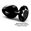 Металева анальна пробка із кристалом Dorcel Diamond Plug Black M - мініатюра 2