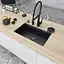 Кухонна мийка чорна врізна з PVD покриттям багатофункціональна Nett NB-7042, Чорний - мініатюра 3
