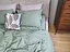 Комплект постельного белья Washed Cotton из вареного хлопка оливковый  - двуспальный - миниатюра 3