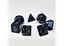 Набір кубиків Opaque 7 Dice Set - Black (w-blue) , 7 шт. (g7dopaq12) - мініатюра 3