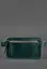 Шкіряна поясна сумка Dropbag Maxi зелена Krast - мініатюра 4