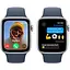Смарт-часы Apple Watch SE 2 GPS 40mm Silver Aluminium Case with Storm Blue Sport Band M/L MRE23 - миниатюра 3