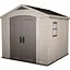 Садовый домик Keter Factor 8x8 пластиковый серо-коричневый - миниатюра 1