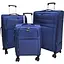 Набір тканинних валіз 3в1 з кодовим замком і телескопічною ручкою синій (M90-3) - мініатюра 1
